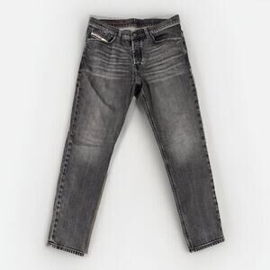 Diesel Jeans Mens 32x32 Black Denim D-Fining Italian Selvedged Button Repairable